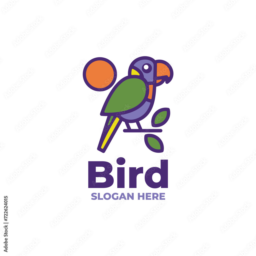 modern fun bird logo vector modern fun bird logo vector