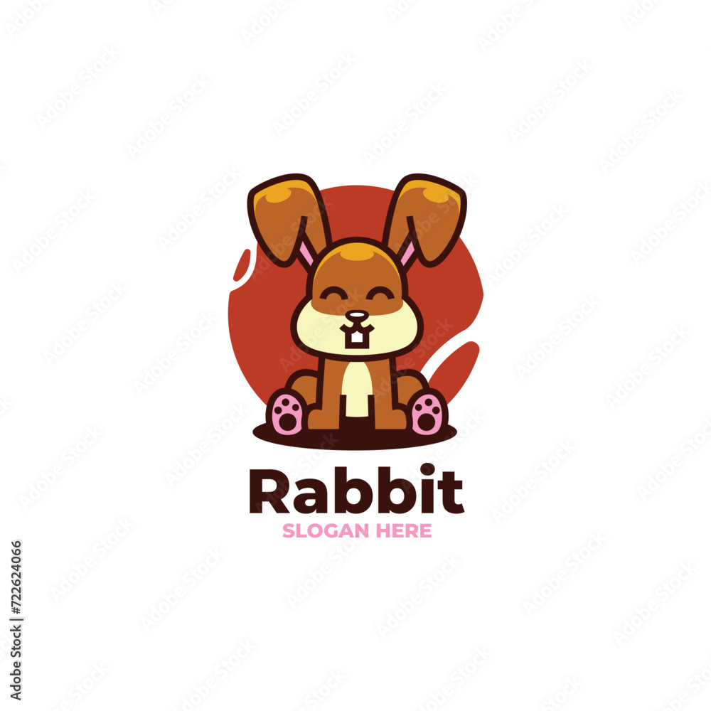 cute rabbit modern logo vector cute rabbit modern logo vector