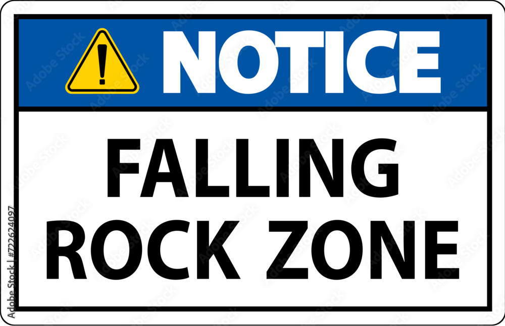 Notice Sign, Falling Rock Zone