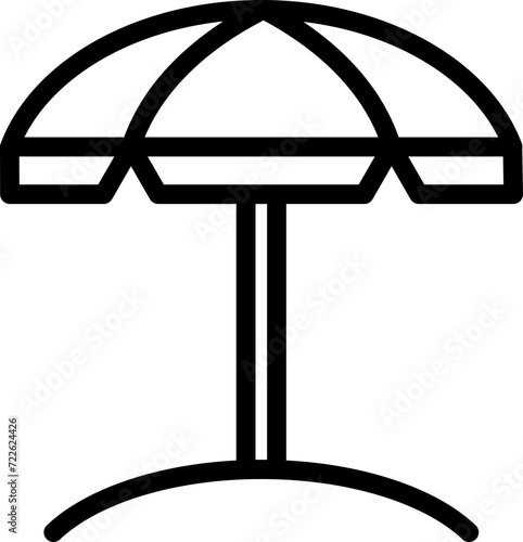 beach umbrella icon illustratiion