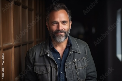 Portrait of a handsome middle-aged man with a beard. © Inigo