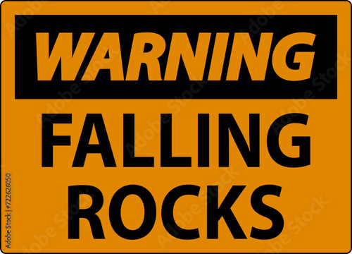 Warning Sign, Falling Rocks
