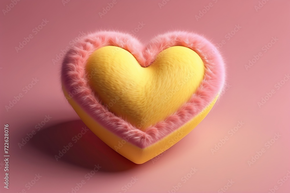 Pastel love, soft heart symbol in motion