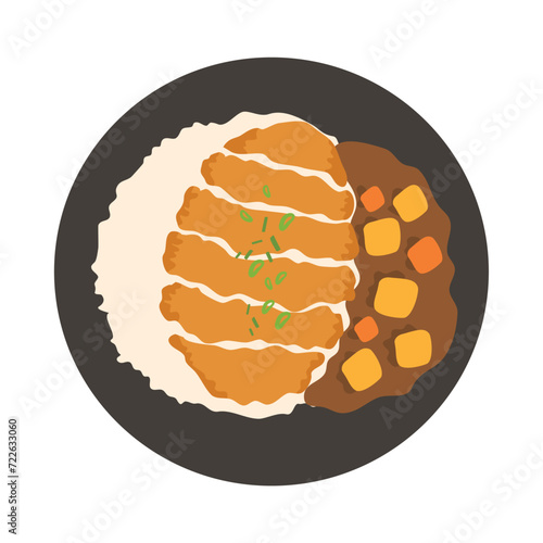 Chicken Katsu Asian Cuisine illustration