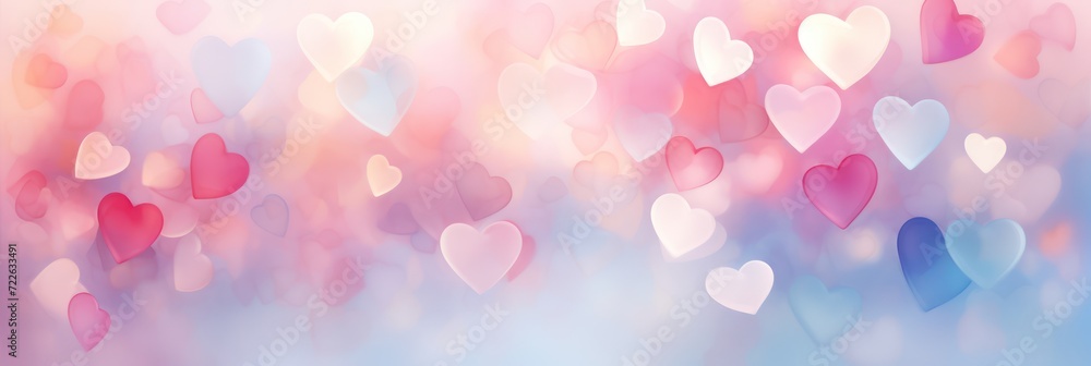 Hearts Abstract Background in Pink Pastel colors. Happy Valentine's Day Banner. Love pattern. Spring tones Valentines Day Poster, romantic banner for anniversary and wedding Hearts Abstract Background in Pink Pastel colors. Happy Valentine's Day Banner. Love pattern. Spring tones Valentines Day Poster, romantic banner for anniversary and wedding