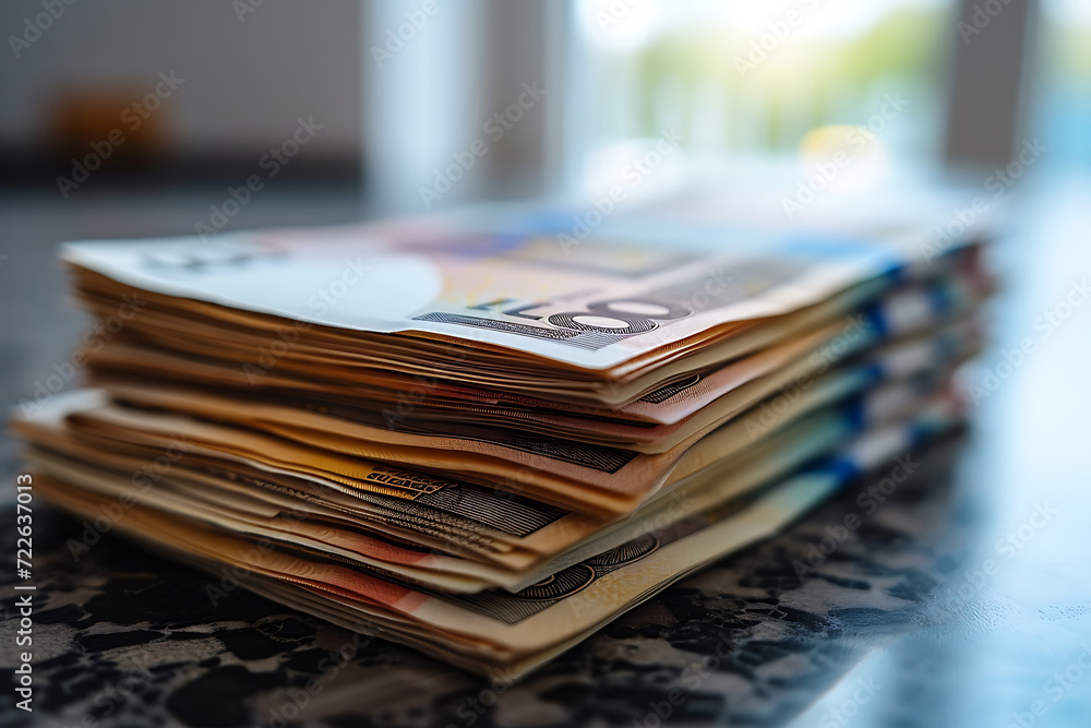 paper stack money euro banknotes paper stack money euro banknotes