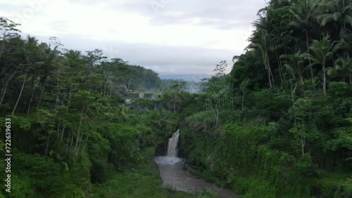 Grojogan Watu Purbo is an artificial waterfall with a design in the form of six terraced levels which was originally used to overcome the impact of the eruption of Mount Merapi photo