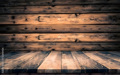 Rustic empty wooden table. 