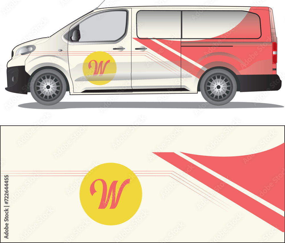 Car wrap decal vector illustration Car wrap decal vector illustration