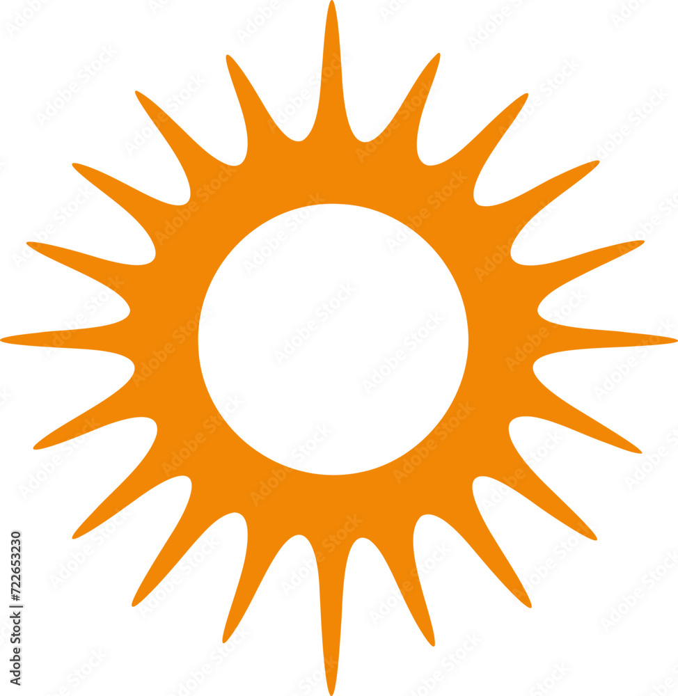 Sun icon flat illustration. Sun cartoon design element. Sun icon flat illustration. Sun cartoon design element.