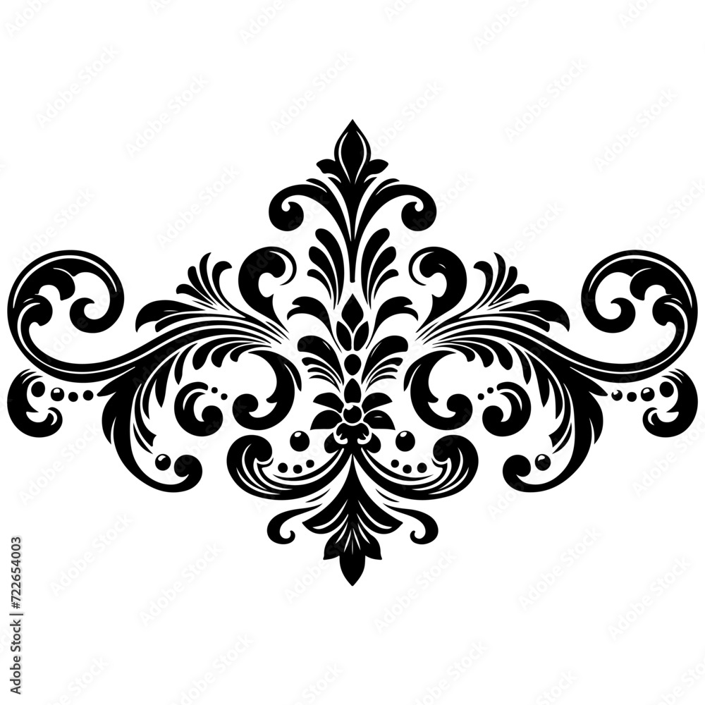 Hand drawn black line Vintage carved calligraphic Swirls, Badges. Corners Decorative Ornate Flourishes Elements border frame vector