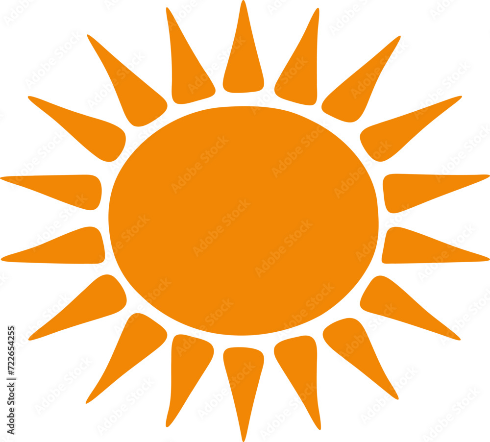 Sun icon flat illustration. Sun cartoon design element. Sun icon flat illustration. Sun cartoon design element.