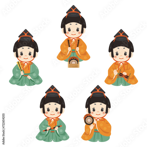 雛祭り　五人囃子セット