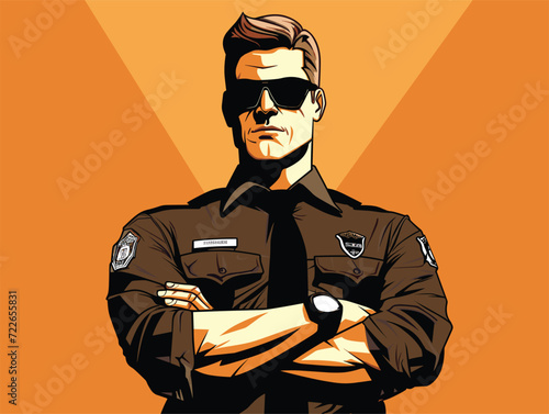 police with sunglass 