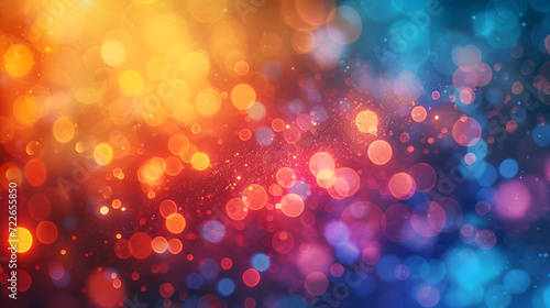 Colorful Abstract Bright Lights and Colorful Stars Bokeh