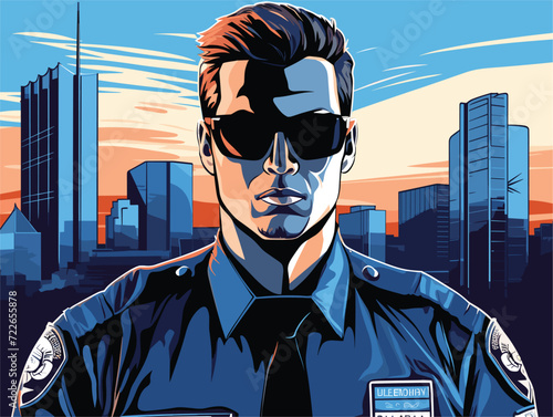 police with sunglass 