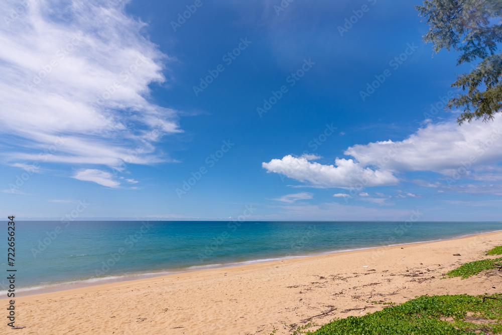 Amazing sea ocean in good weather day,Nature beach background