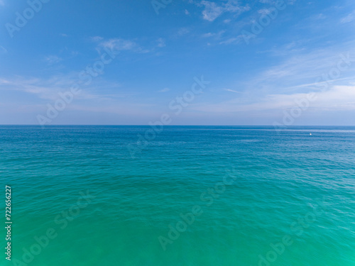 Beautiful ocean in summer day nature seascape view at open sea in summer season Nature Environment and Travel background Amazing sea ocean background