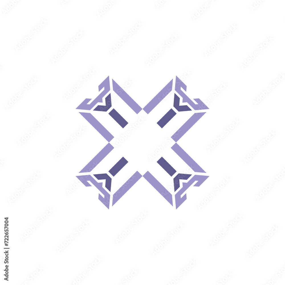Letter logo X design colorful illustration Letter logo X design colorful illustration