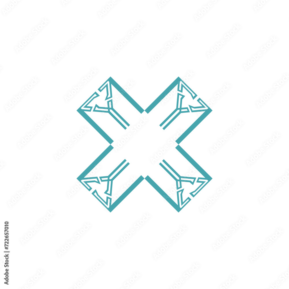 Letter logo X design colorful illustration Letter logo X design colorful illustration