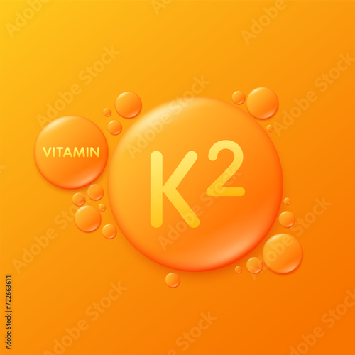 Serum drops water gel orange vitamin K2. For cosmetic design beauty care. Hyaluronic acid and collagen lotion. Vitamins complex liquid oil jelly from nature treatment nutrition skin care. Vector.