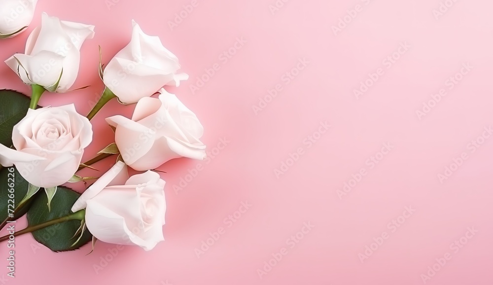 beautiful white roses on a pink background beautiful white roses on a pink background