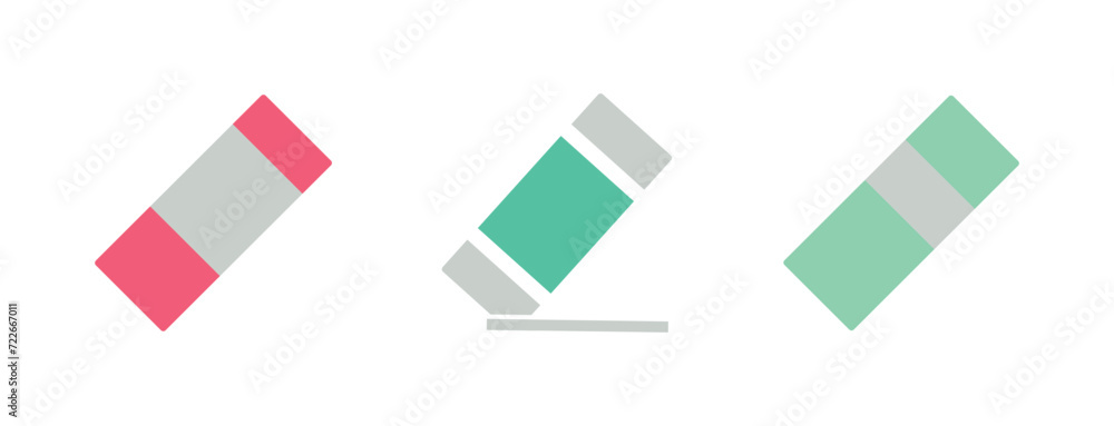 Eraser Icon. Eraser Flat Icon Symbol Vector Illustration Eraser Icon. Eraser Flat Icon Symbol Vector Illustration