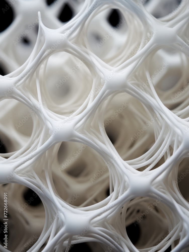 A close up of a 3d printed object. Generative AI.