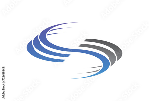 global letter s logo icon concept illustration