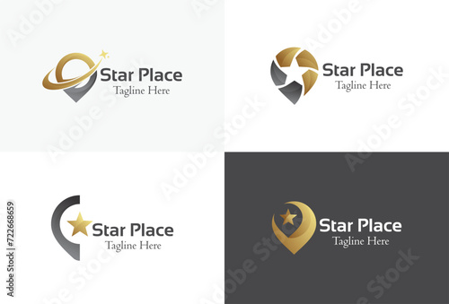 star point logo icon vector set concept