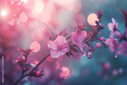 Enchanted Blossoms: A Dance of Light and Petals