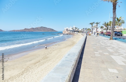 The iconic Malecon of Mazatlan, one of the longest in the world