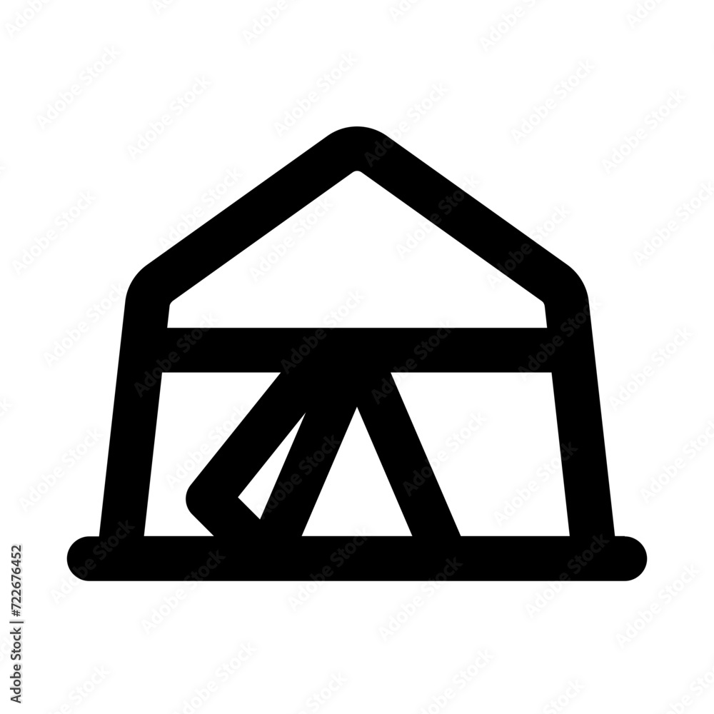 Tent Line Icon