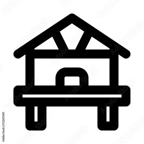 Bungalow Line Icon