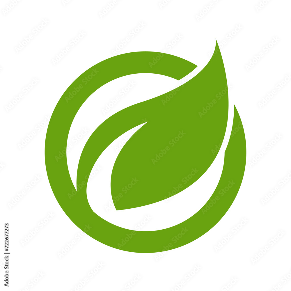 Leaf icon logo design Leaf icon logo design