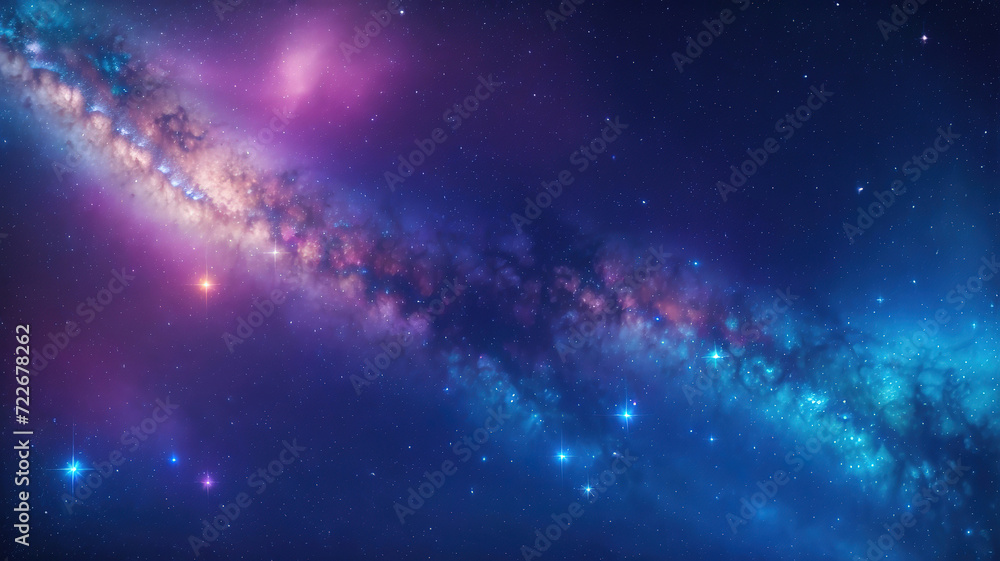 Obraz premium Eyecatching Realistic gradient galaxy background