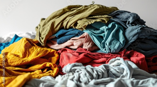 Colorful Pile of Folded Clothes