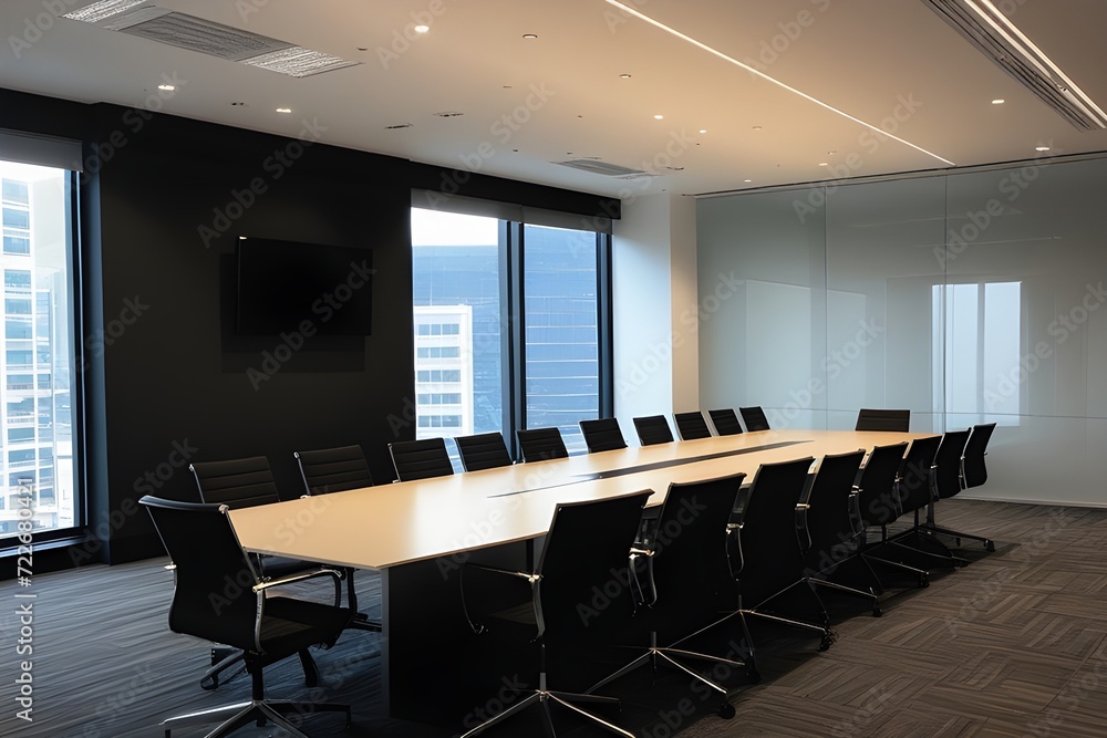 Empty meeting room in office Empty meeting room in office