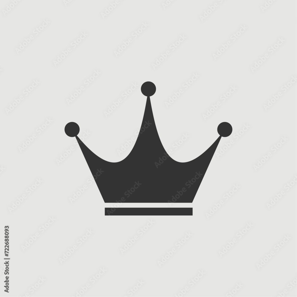 Vector Simple Isolated Crown Icon Vector Simple Isolated Crown Icon
