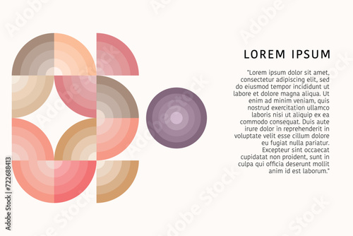 Abstract colorful geometric composition for landing page, background, website, social media, poster