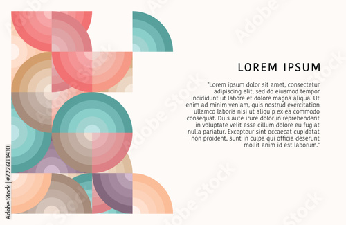Abstract colorful geometric composition for landing page, background, website, social media, poster