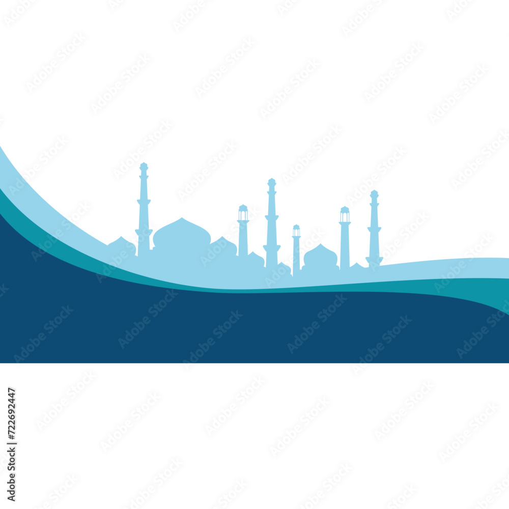 Obraz premium Islamic Mosque Footer