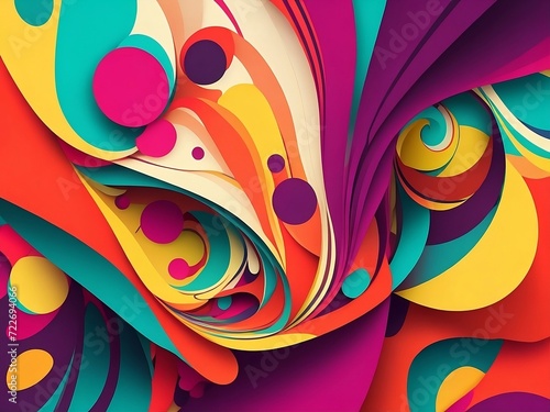 abstract mix colorful background with graphic art 