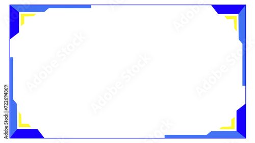 blue frame for your text or photo blue and yellow elegant modern seminar certificate HD new design backgrounds vector new certificate backgrounds