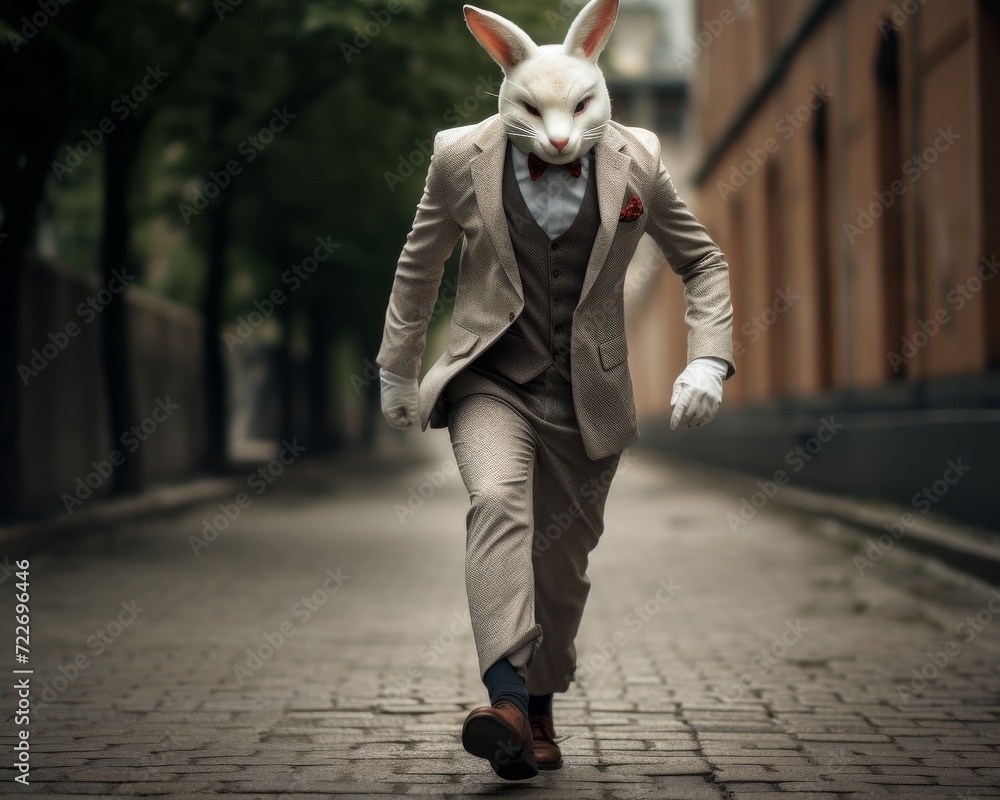anthro white rabbit, red eyes, arctic stock photo, winning photography, full body, full length, hyper realistic, 1930s --chaos 20 --ar 5:4 Job ID: b1824646-8d95-479e-bc99-54c395ccc59b