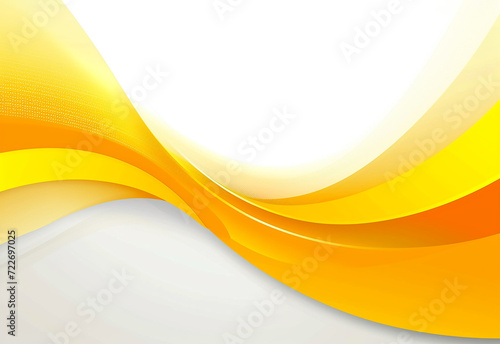 Abstract Yellow White Wave Background Design with Empty Space for Text