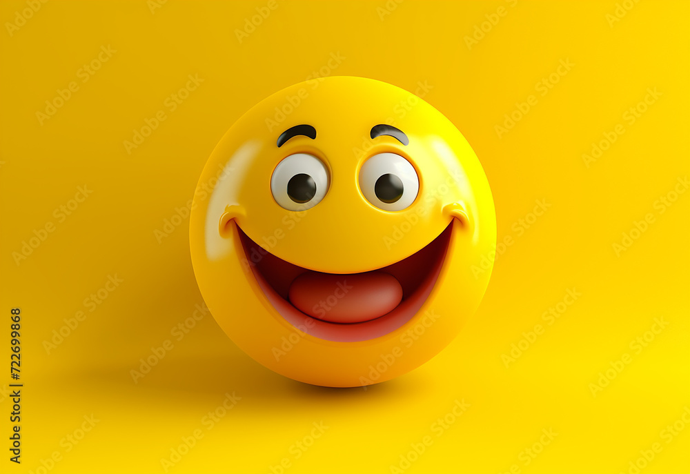 Funny smiley face on office background. Positive mood Funny smiley face on office background. Positive mood