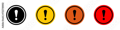 exclamation marks caution warning signs vector design photo