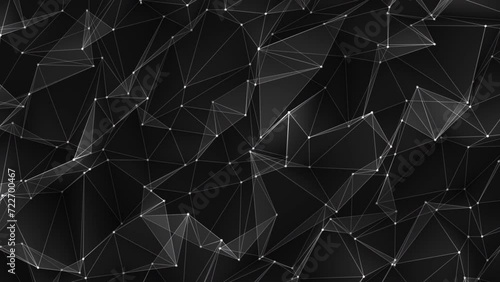 Connecting dots, polygonal technology background. Poly data, graphic design, network concept. photo