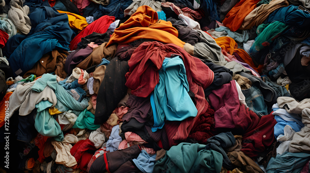 Heap of dirty clothes laundry